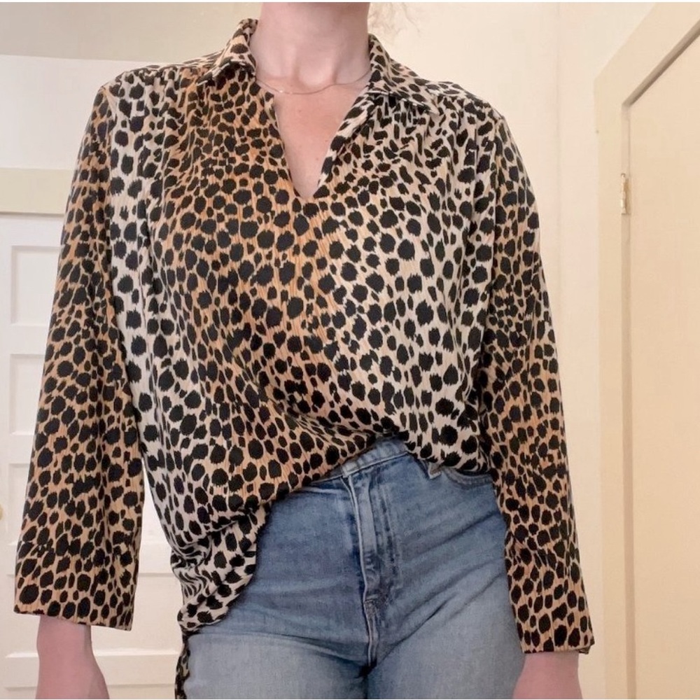 Vintage 1970s Leopard Shirt - Lady Winn California by Teddi